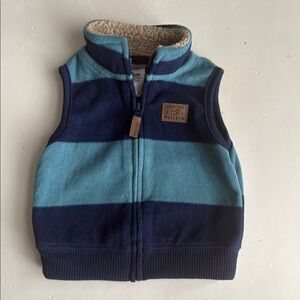Carter’s Striped Blue Zip Up Vest 3 Months